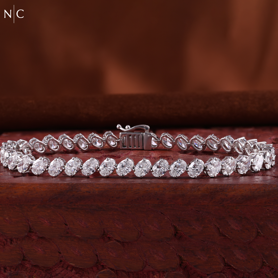 Classic Oval Diamond Tennis Bracelet