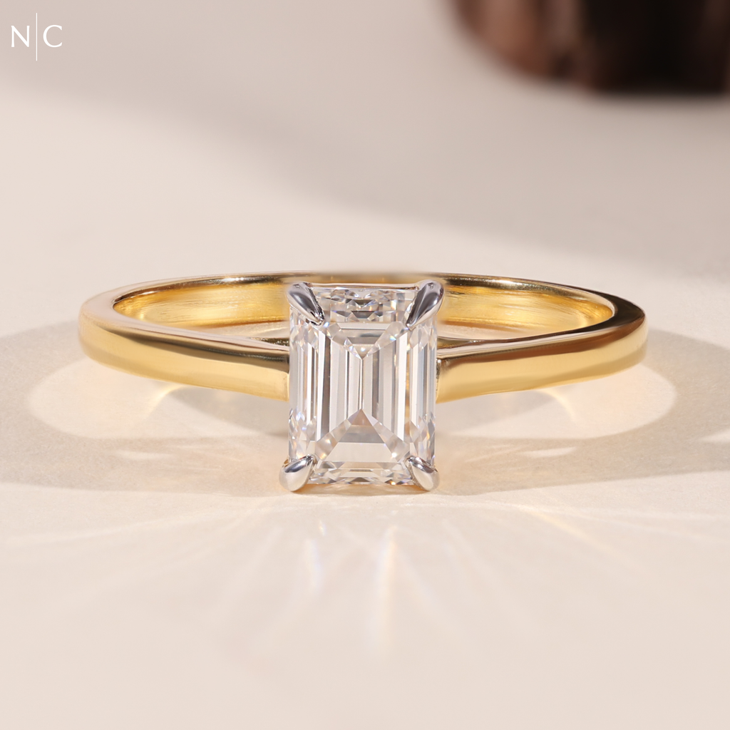 Emerald Cut Solitaire Engagement Ring