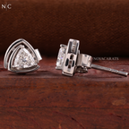 Modern Trillion Cut Stud Earrings
