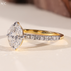 Oval Cut Unique Solitaire Engagement Ring