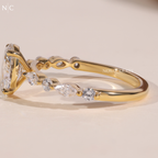 Oval Cut Unique Solitaire Engagement Ring