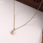 Cushion Cut Diamond Pendent Necklace