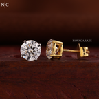 Round Cut Stud Earrings