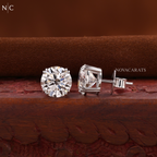 Round Cut Stud Earrings