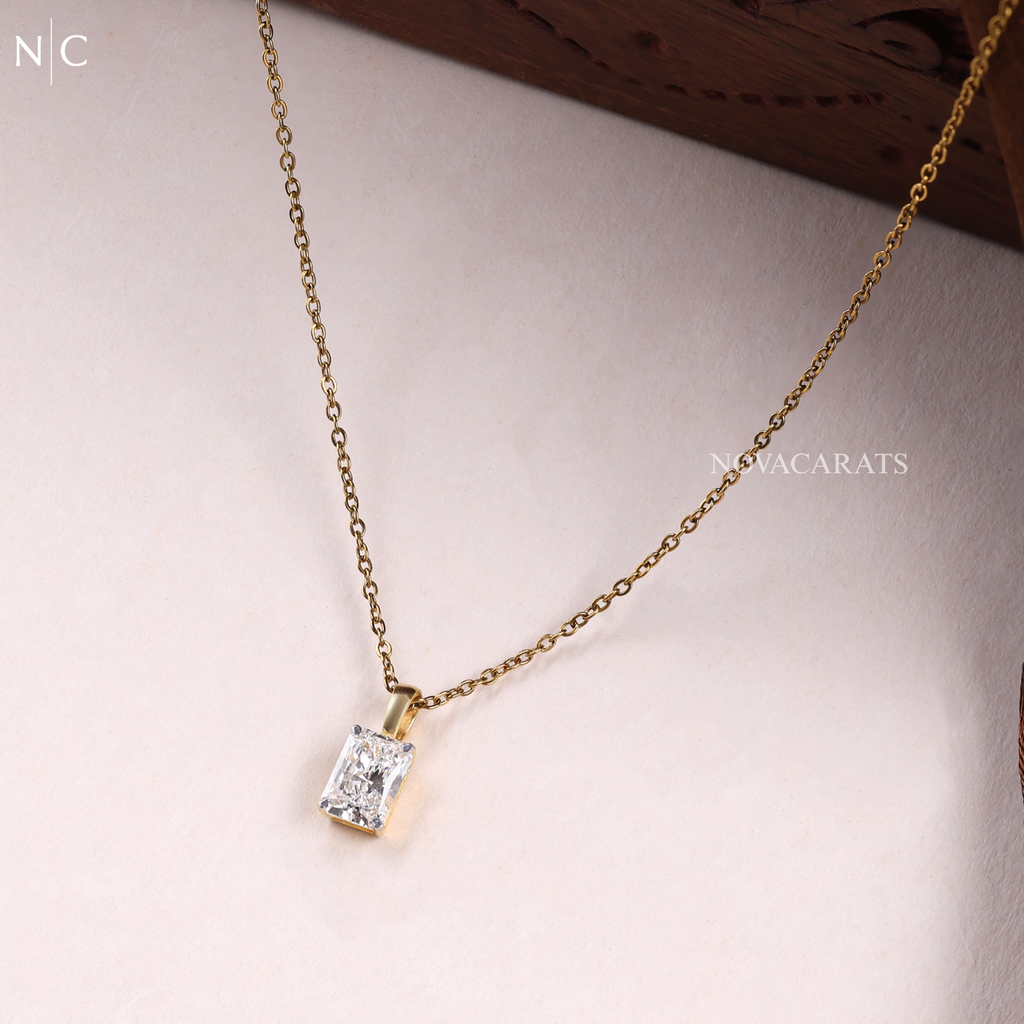 Radiant Cut Diamond Pendent