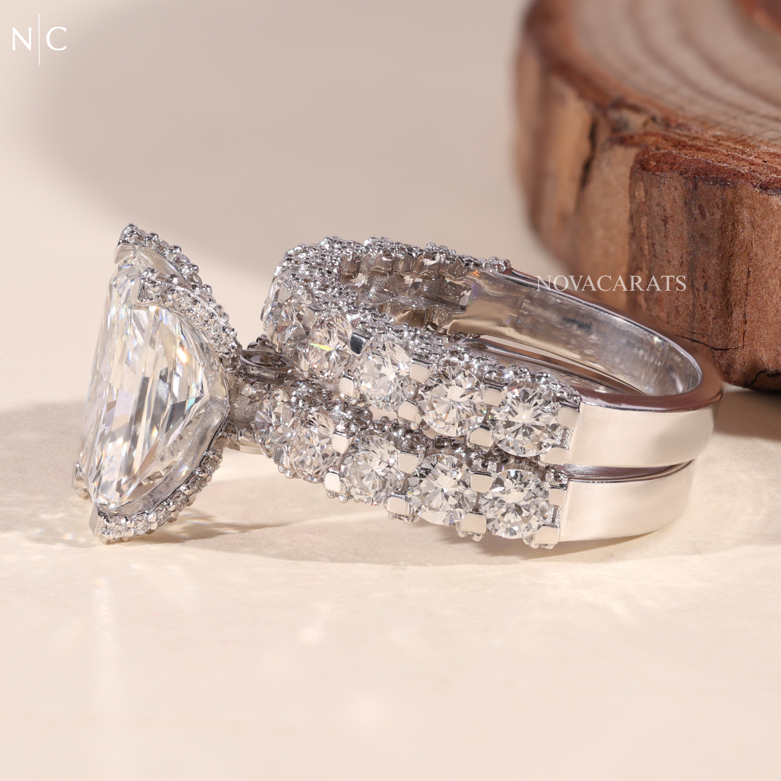Radiant Cut Floral Cluster Diamond Ring (Copy)