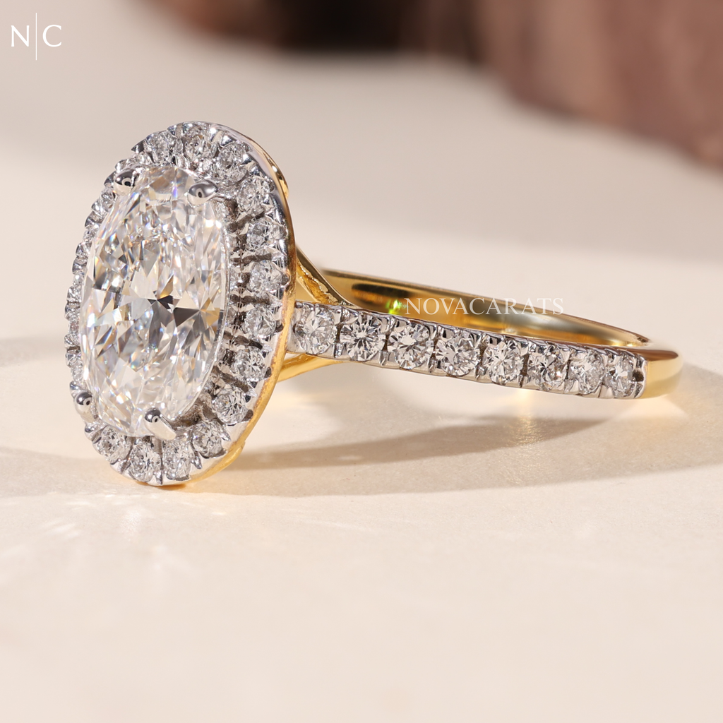 Oval Cut Halo Engagement Ring