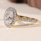 Oval Cut Halo Engagement Ring
