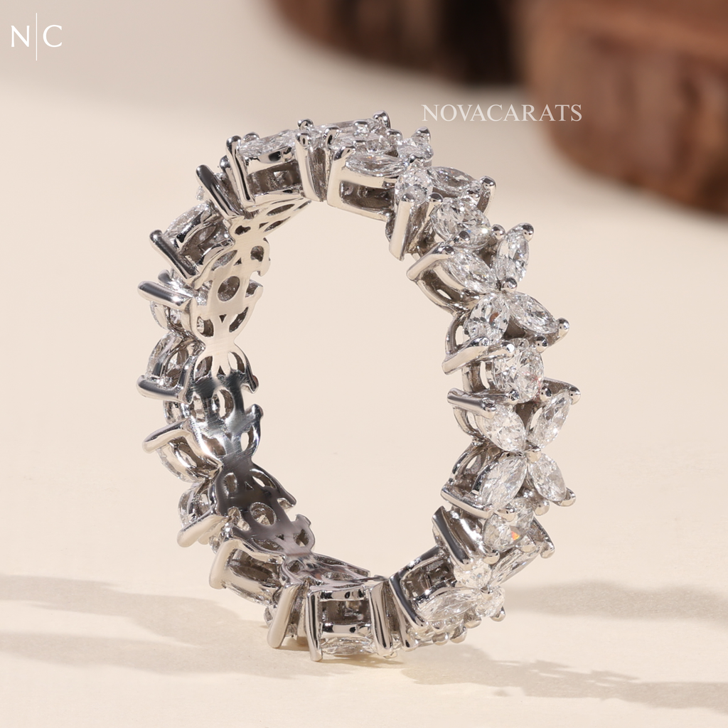 Floral Marquise Full Eternity Ring