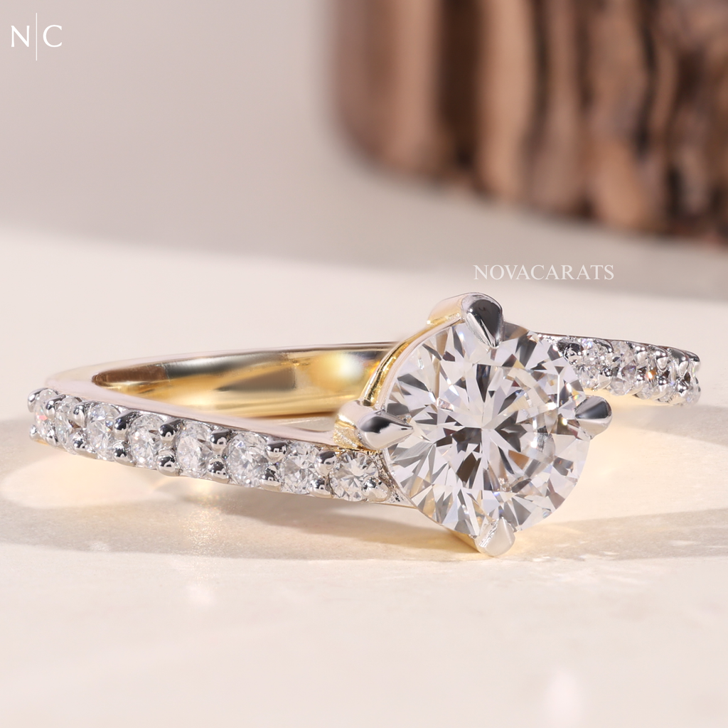 Round Cut Pave band Ring
