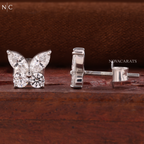 Marquise Cut Butterfly Stud Earrings