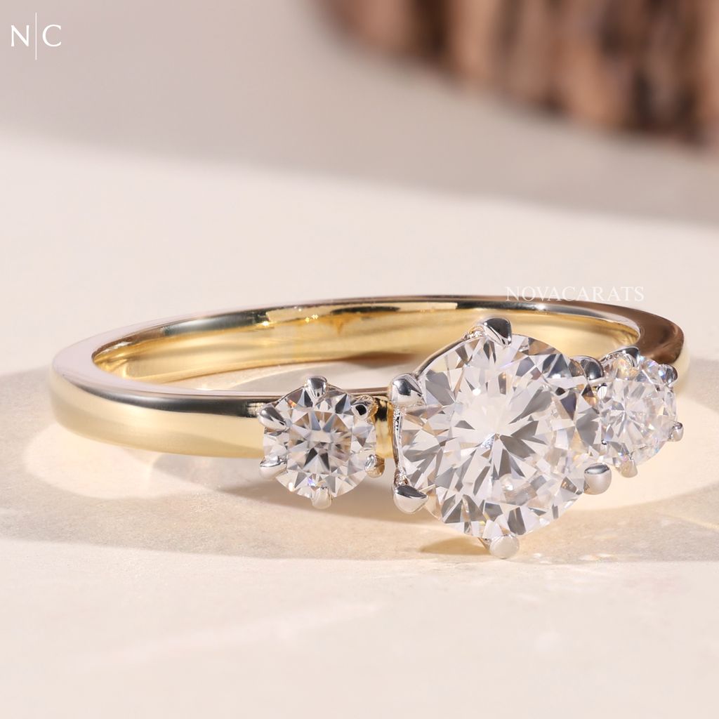 Three Stone Round Cut Classic Engagement Ring