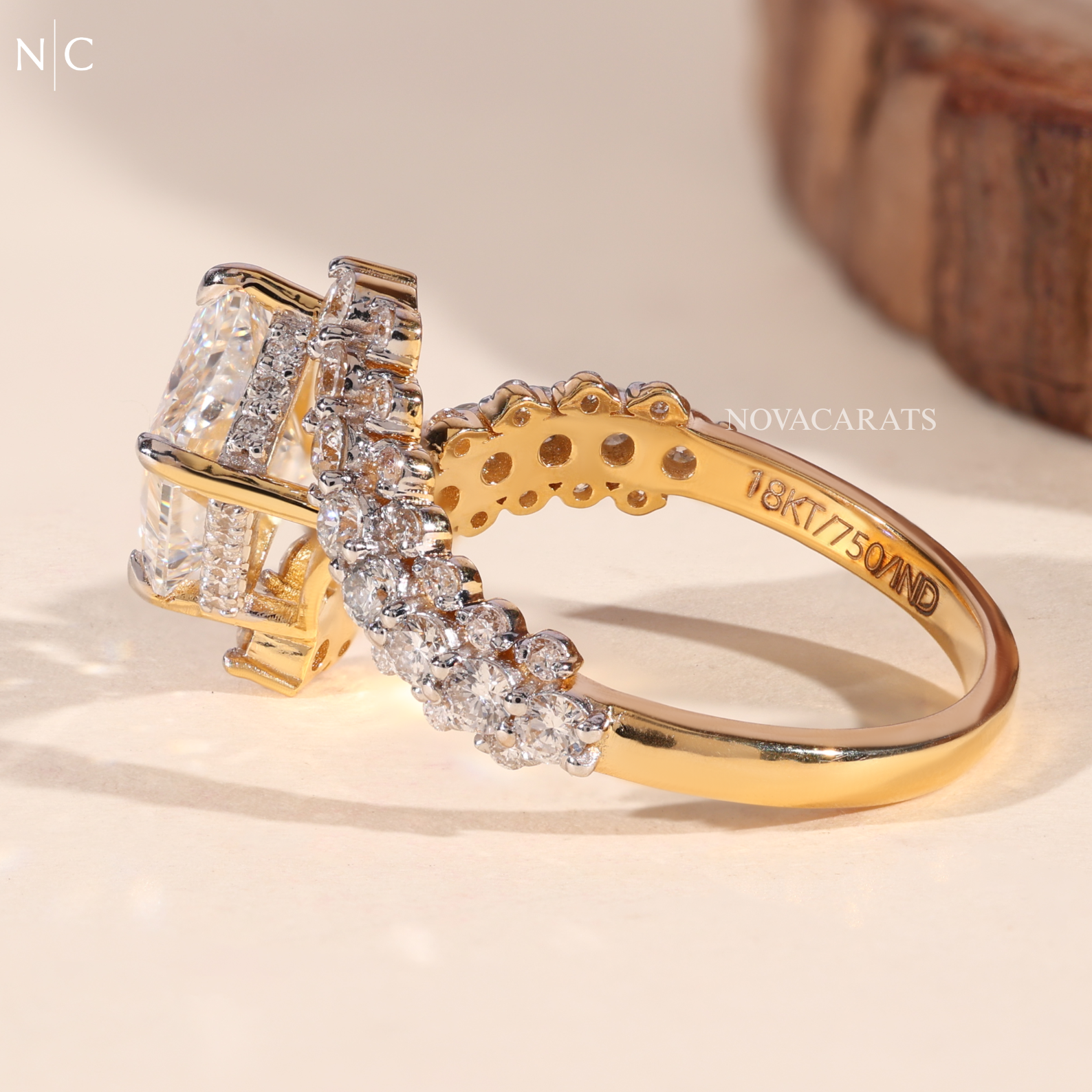 Radiant Cut Floral Cluster Diamond Ring