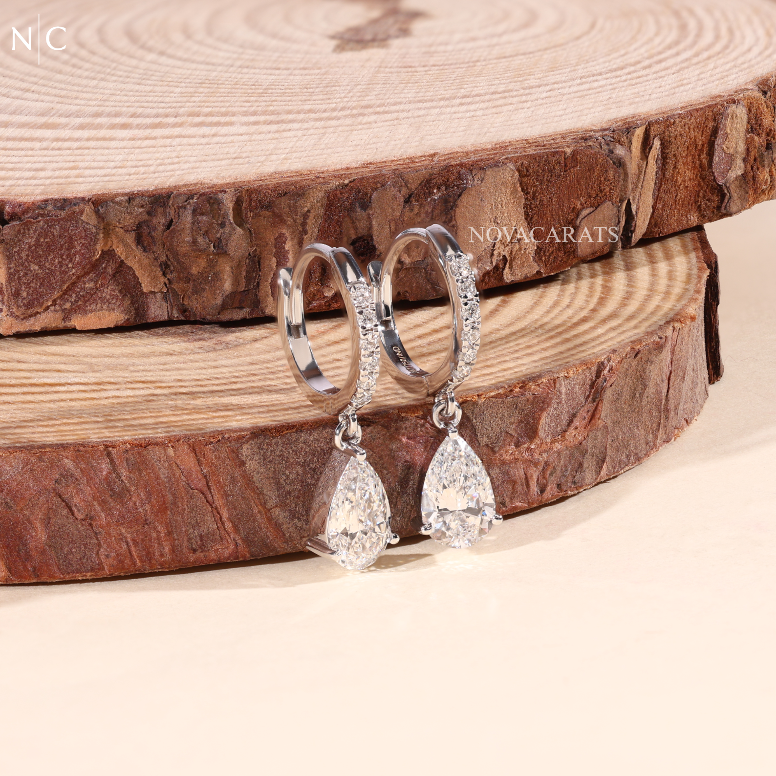 Pear Cut Drop Earrings