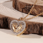 Heart Cut Yellow Diamond Pendent Necklace