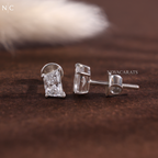 Kite Shape Solitaire Stud Earrings
