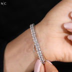 Emerald Cut Diamond Tennis Bracelet