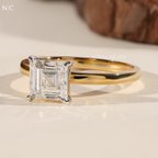 Asscher Cut Solitaire Engagement Ring