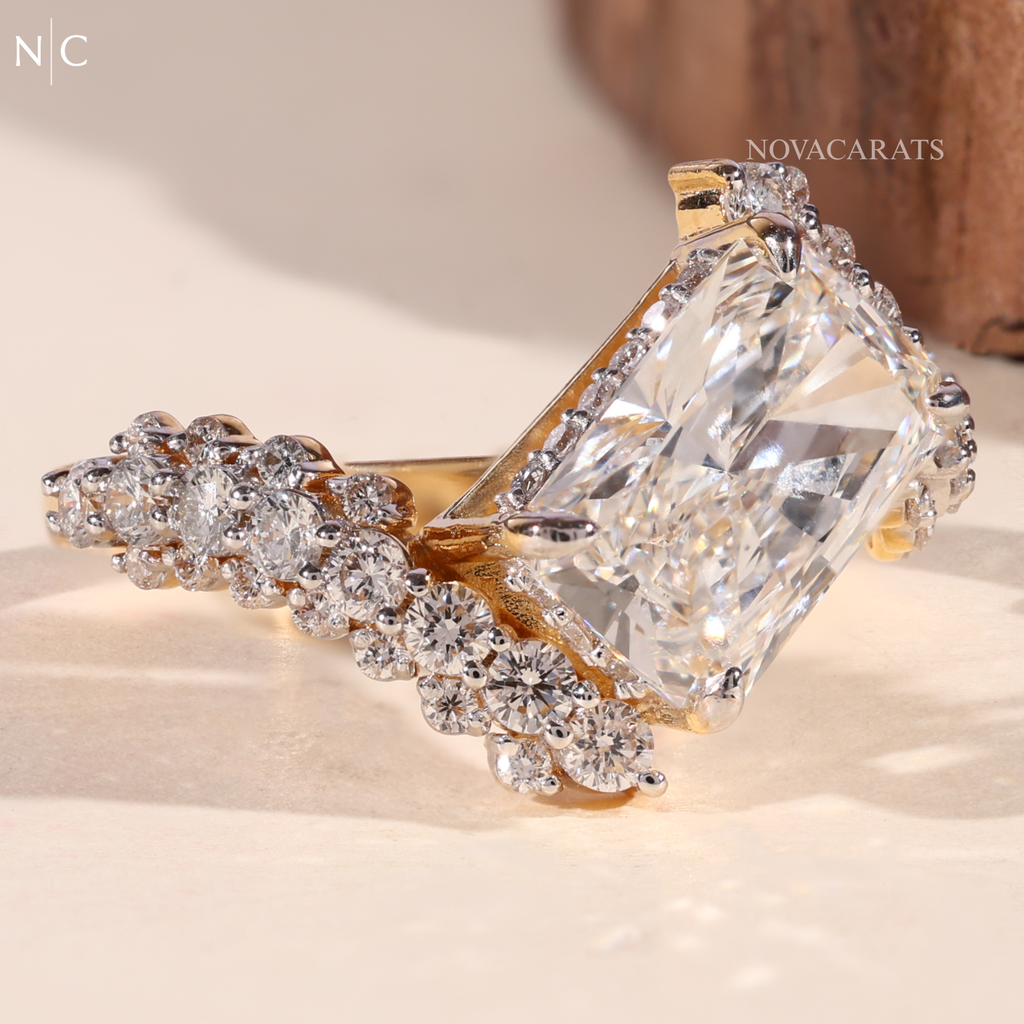 Radiant Cut Floral Cluster Diamond Ring