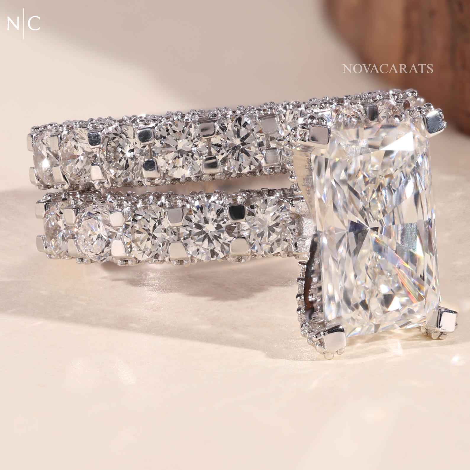 Radiant Cut Floral Cluster Diamond Ring (Copy)