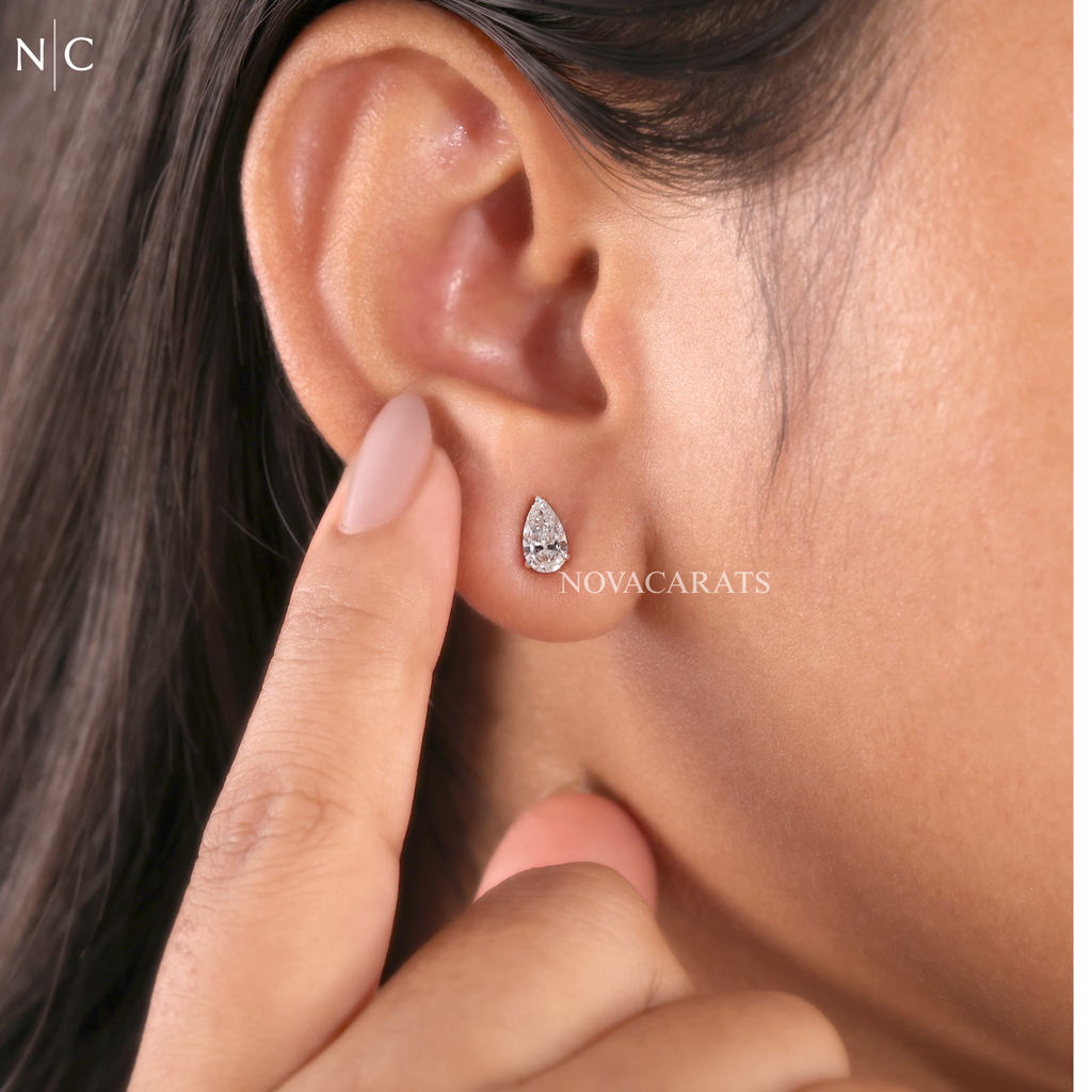Pear Cut Stud Earrings