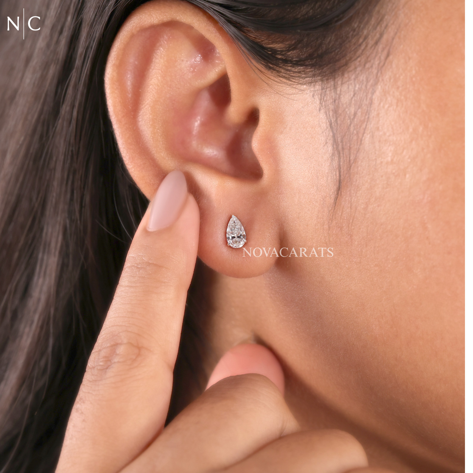 Pear Cut Stud Earrings