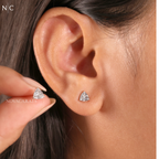 Trillion Cut Solitaire Stud Earrings