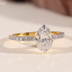 Oval Cut Unique Solitaire Engagement Ring