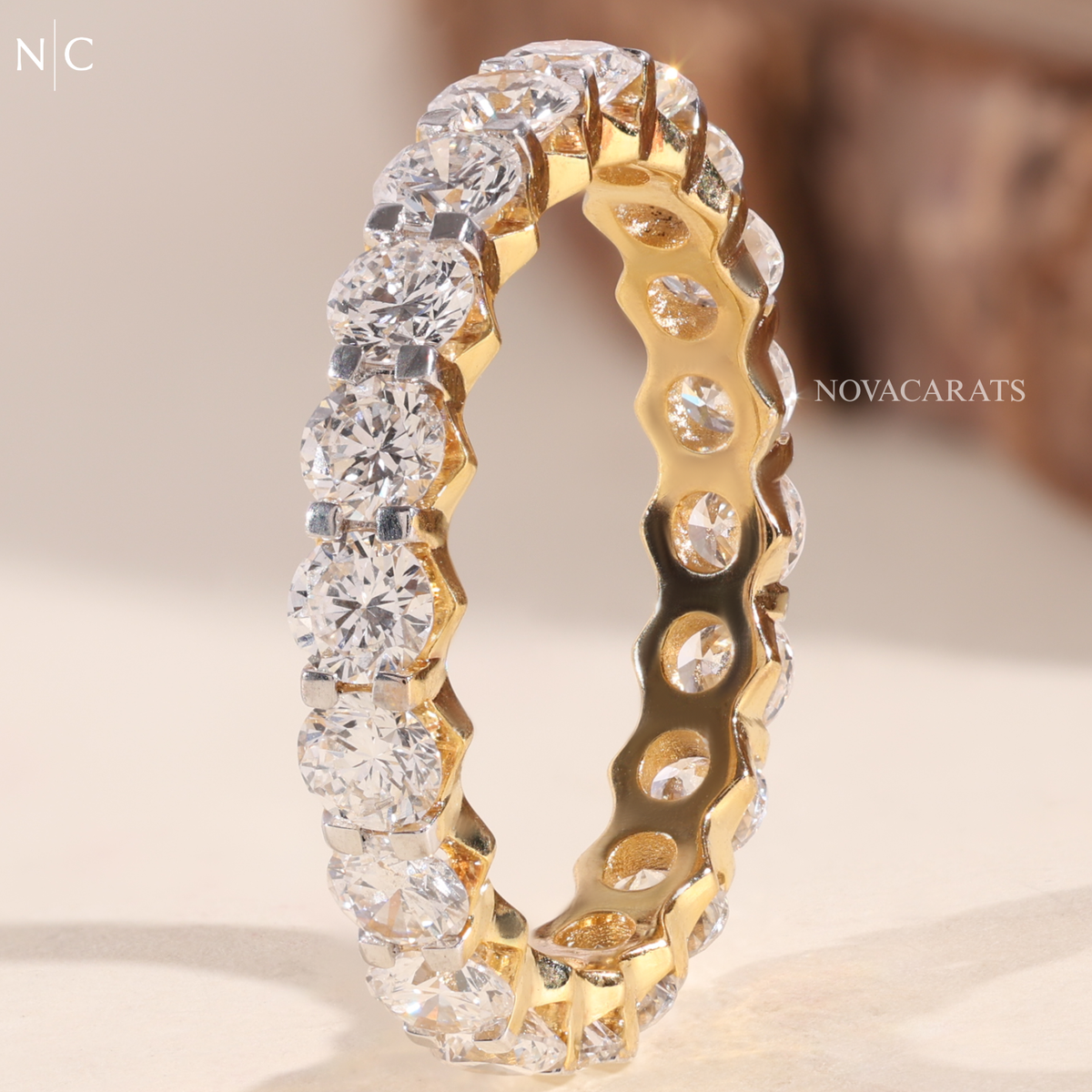 Round Cut Full Eternity Band
