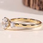 Three Stone Round Cut Classic Engagement Ring