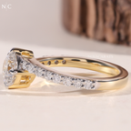 Round Cut Pave band Ring