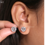 Round Cut Stud Earrings