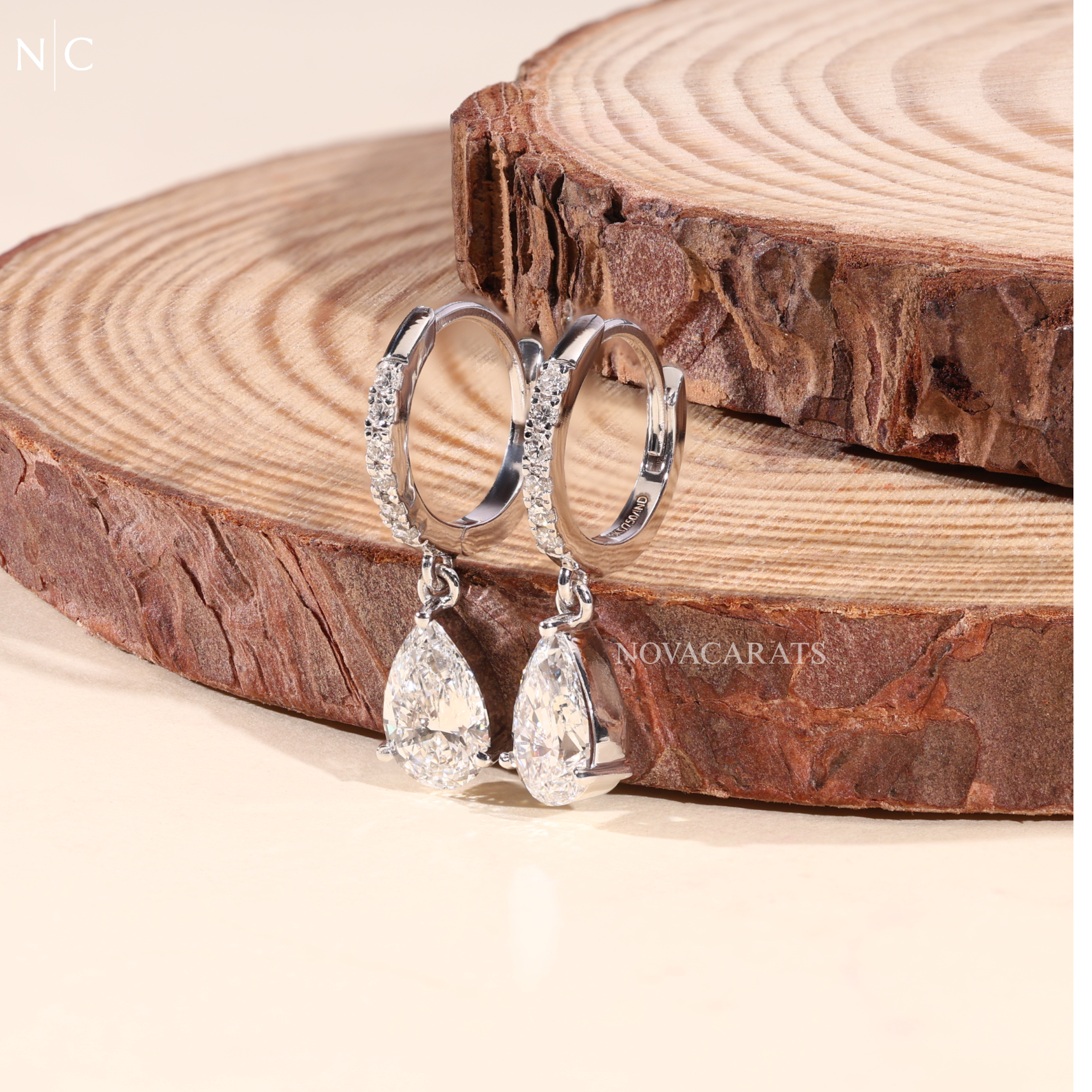 Pear Cut Drop Earrings