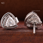 Modern Trillion Cut Stud Earrings