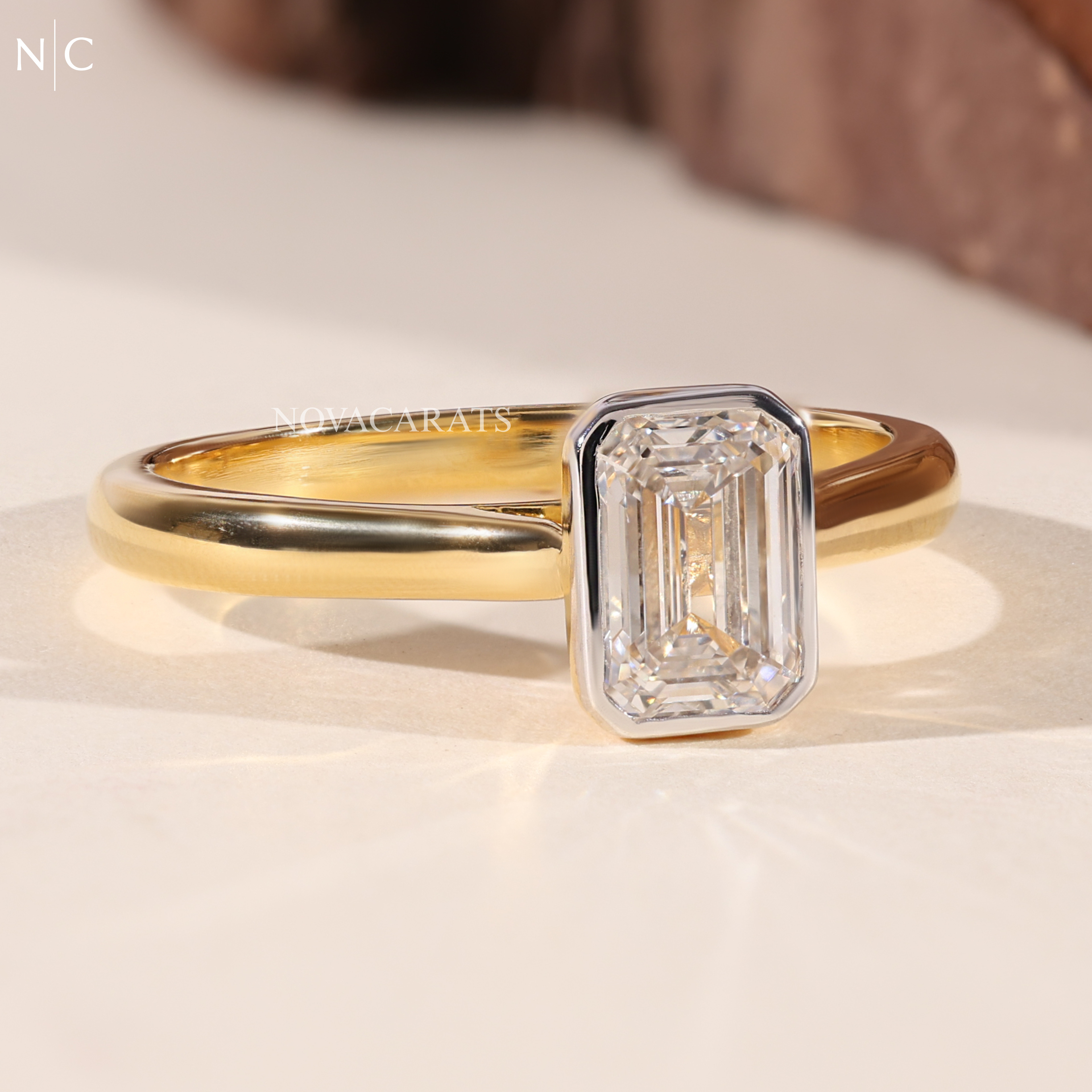 Emerald Cut Solitaire Engagement Ring