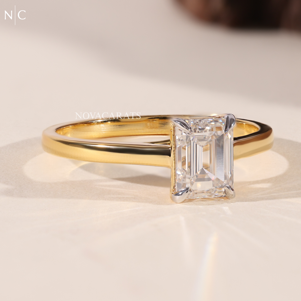 Emerald Cut Solitaire Engagement Ring
