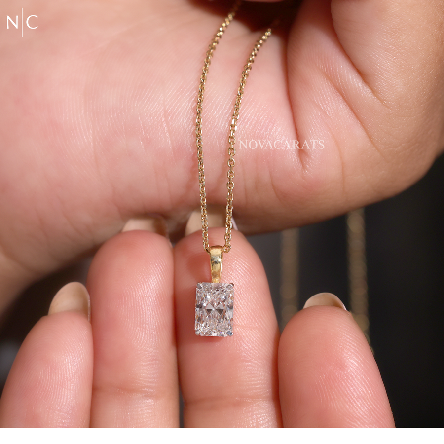 Radiant Cut Diamond Pendent