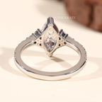 3 Stone Engagement Ring Marquise-Cut