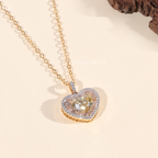 Heart Cut Yellow Diamond Pendent Necklace