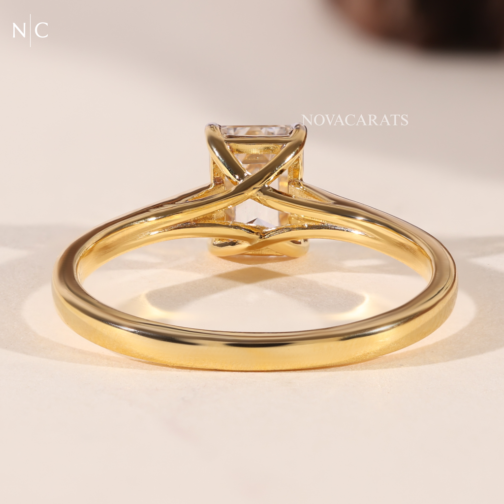 Emerald Cut Solitaire Engagement Ring