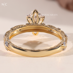 Oval Cut Vintage Milgrain Engagement Ring
