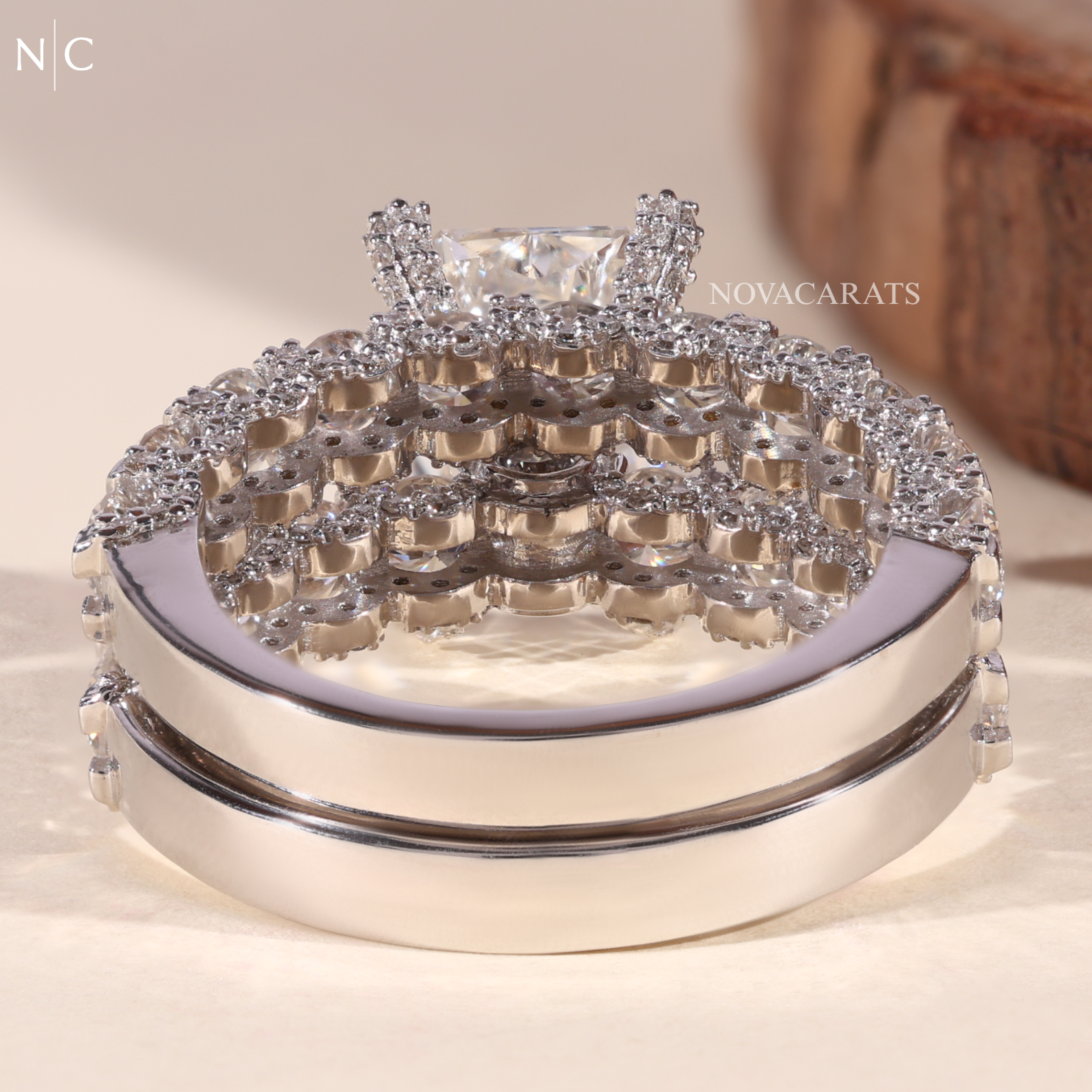 Radiant Cut Floral Cluster Diamond Ring (Copy)