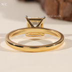 Asscher Cut Solitaire Engagement Ring