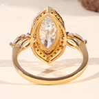 Marquise Lab Grown Diamond Halo Engagement Ring