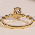 Oval Cut Unique Solitaire Engagement Ring