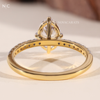 Oval Cut Unique Solitaire Engagement Ring