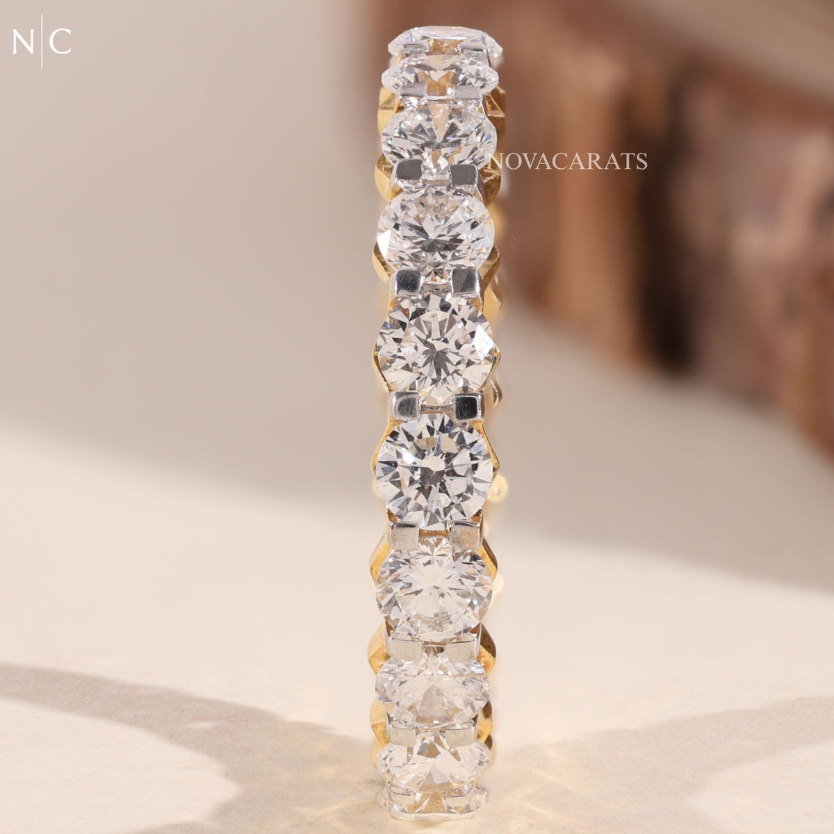 Round Cut Full Eternity Band