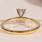 Emerald Cut 4 Prong Solitaire Ring