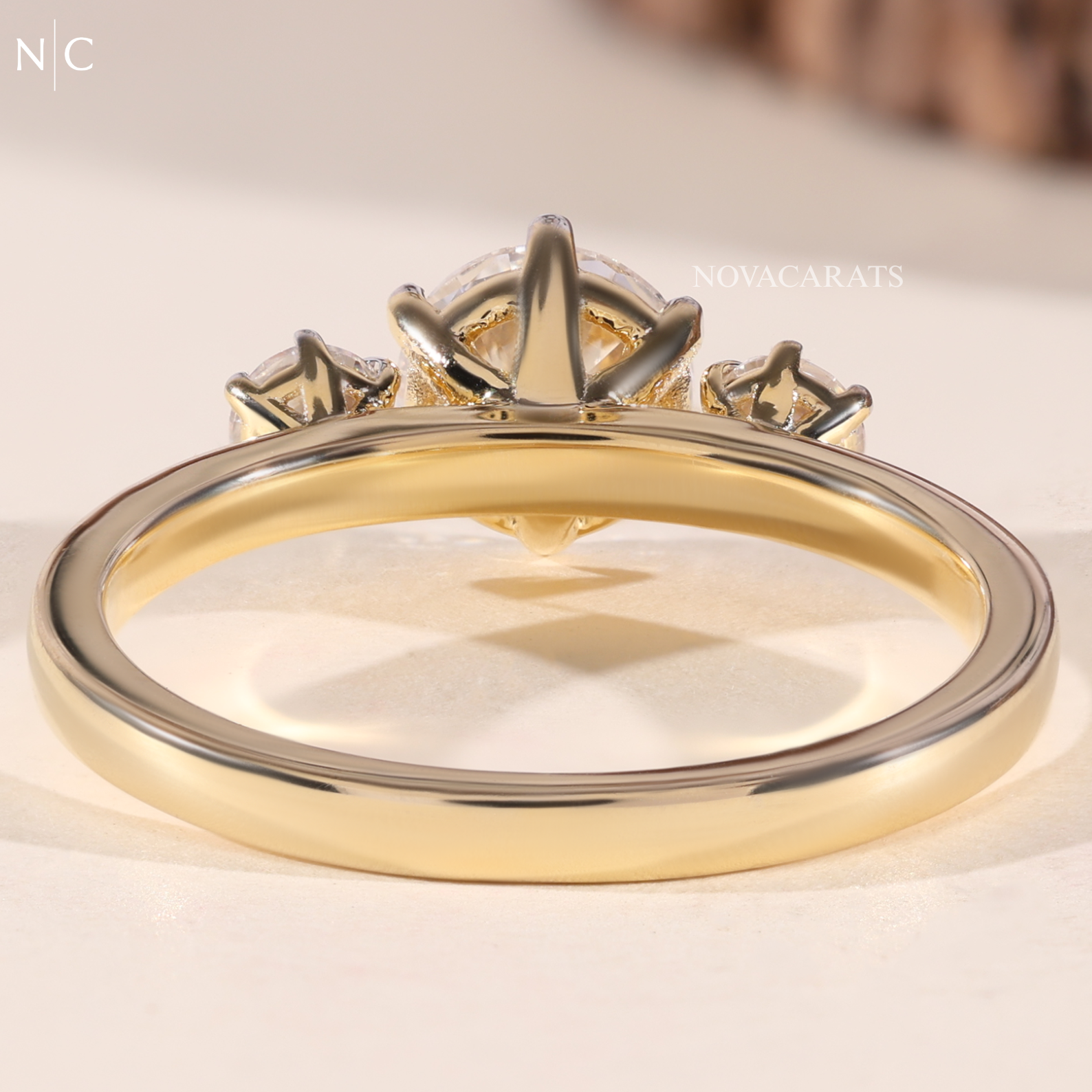 Three Stone Round Cut Classic Engagement Ring