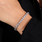 Hexagonal Cut Diamond Tennis Bracelet
